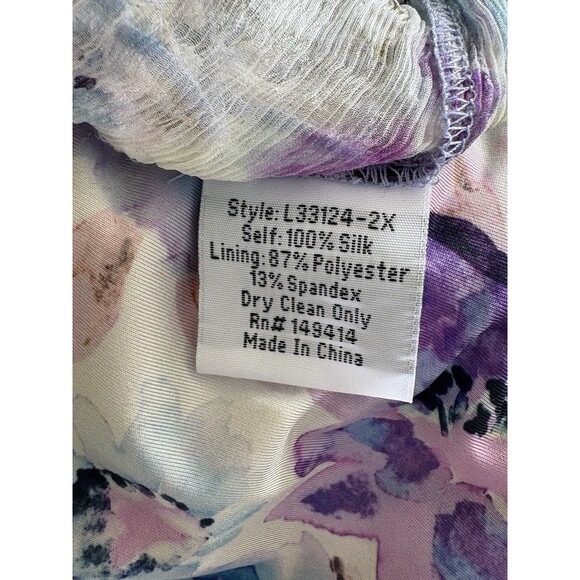 Johnny Was 1X Glinda 100% Silk Long Maxi Dress Floral Ruffle Tiered Msrp $480 - Picture 8 of 14